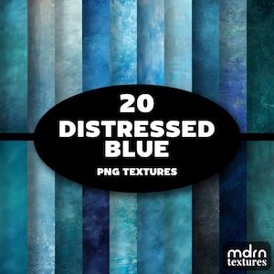 Distressed Blue Textures | Digital Paper for Backgrounds, Backdrops, Overlays, Photography Edits, Graphic Design, Wallpaper, Package, Paint