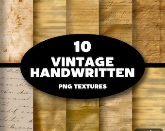 Vintage Handwritten Textures | Digital Paper for Backgrounds, Overlays, Photo Edits & Graphic Design, Wallpaper Script Fancy Cursive Letters