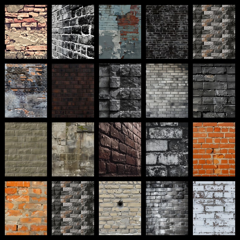 Computer Brick Texture Brick Textures | Digital Paper for Backgrounds, Overlays, Photo Editing ...