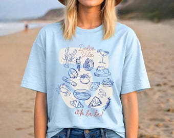 La Dolce Vita Italy Shirt: Tomato Girl Summer Cotton Tee