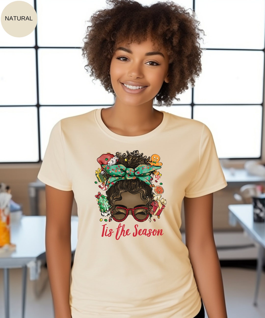Black Christmas T-shirt Afro American Christmas Shirt - Etsy