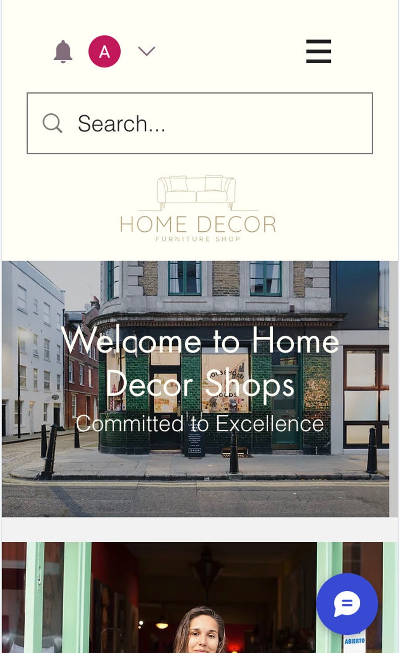 NEW Wix site Template Design for Home Decor Shops Modern Etsy