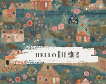 Cottagecore Digital Pattern Seamless File, Cottage core digital Seamless Pattern, Digital Paper, Sublimation for Fabric, Tumbler Wrap