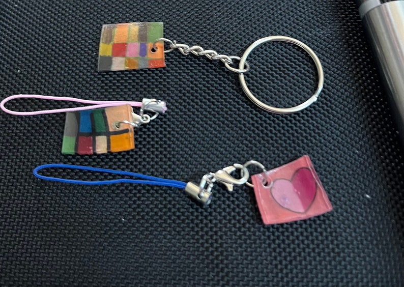 Shrinky Dink Keychain Custom Made Etsy