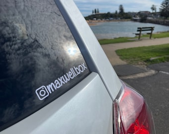 Instagram Handle Vinyl Sticker