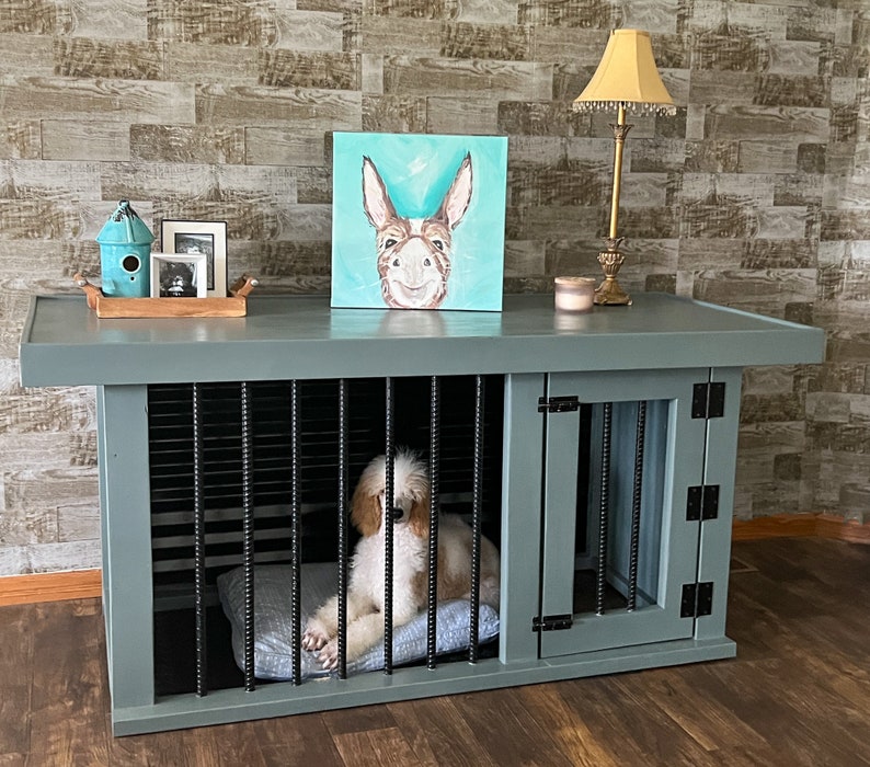 Wooden Dog Crate Furniture Large Wooden Dog Kennel Etsy