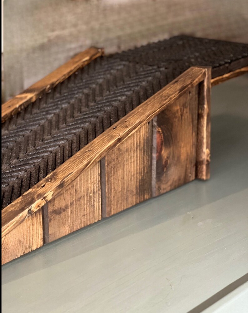 Custom Sized Pet Ramp With Platform Doggie Door Ramp Outdoor Etsy