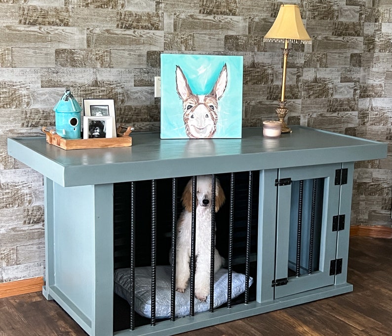 Wooden Dog Crate Furniture Large Wooden Dog Kennel Etsy