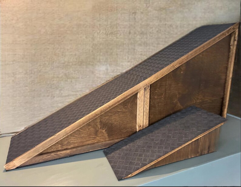 Custom Sized Pet Ramp With Platform Doggie Door Ramp Outdoor Etsy