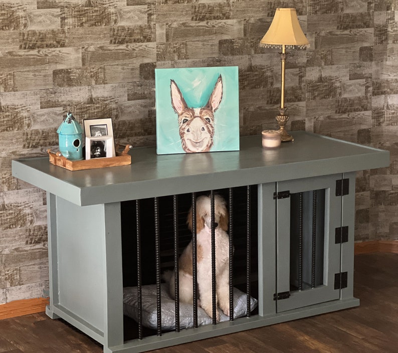 Wooden Dog Crate Furniture Large Wooden Dog Kennel Etsy