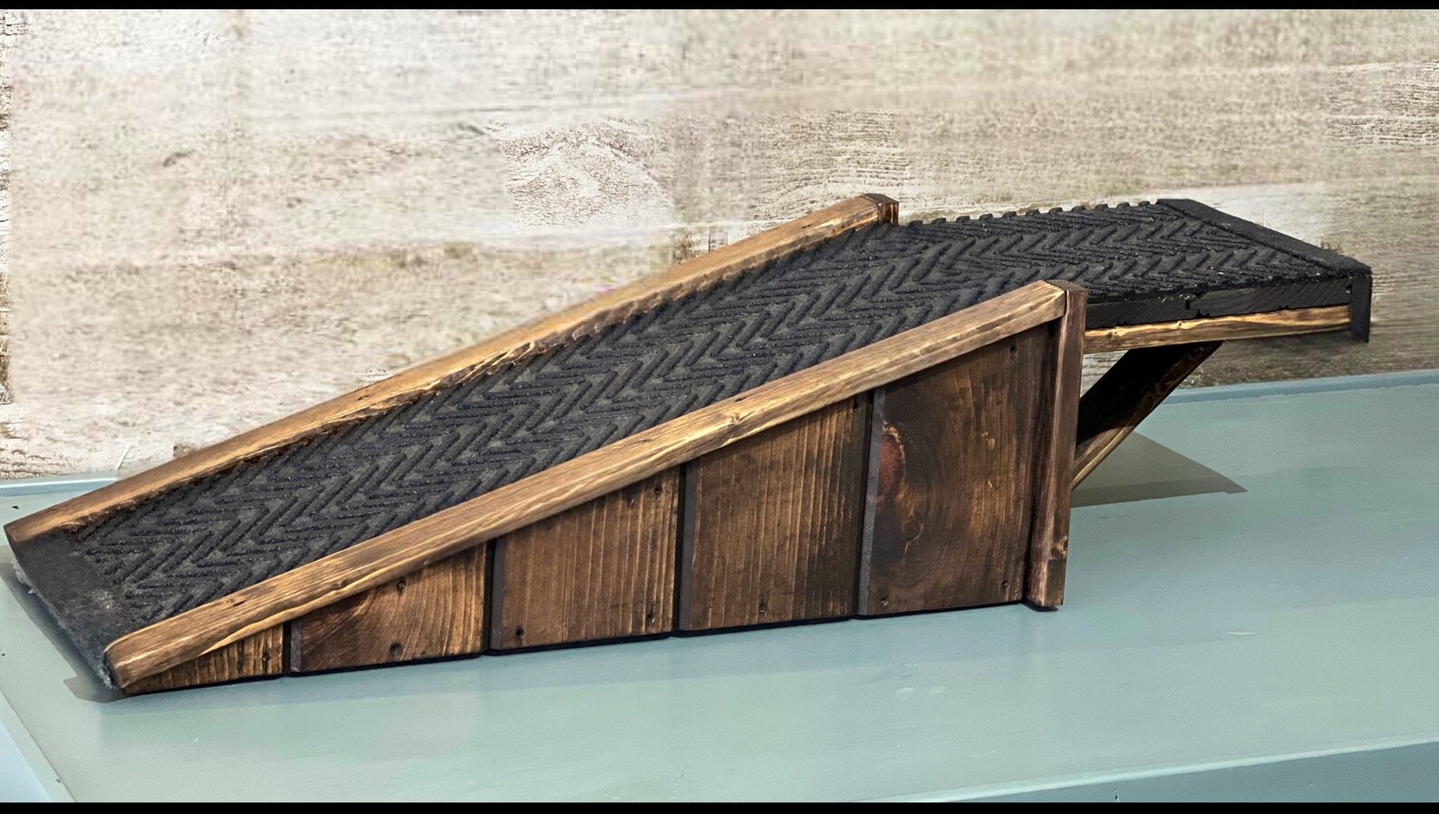 Custom Sized Pet Ramp With Platform Doggie Door Ramp Outdoor Etsy