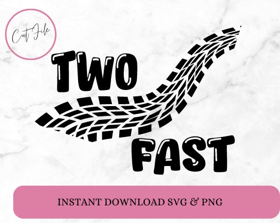 TWO FAST Birthday SVG - Toddler Tshirt Design Second Birthday Shirt for ...