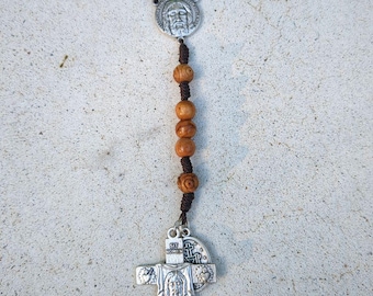 BETHLEHEM Holy Face Chaplet (League of St. Martin) veil of Veronica cross with  Miraculous Medal