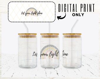 Let Your Light Shine bible verse | Libbey Glass Can Wrap | Digital Download | PNG | SVG | Christian