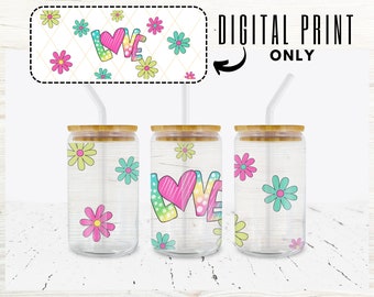 Love | Colorful | Bright | Digital Download | PNG | Sublimation | Flowers | Fun
