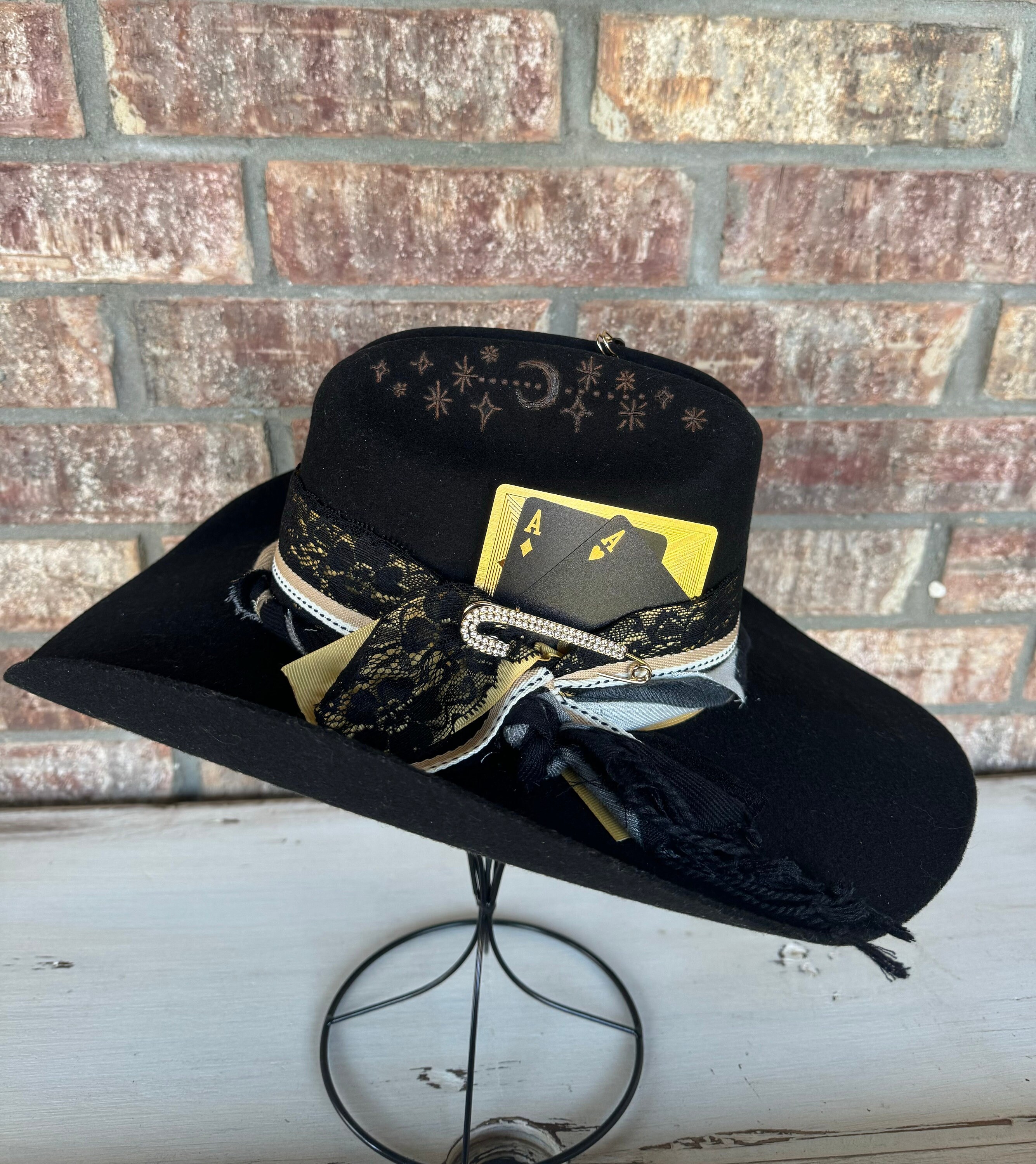 Beef Yellow Cowboy Hat with Black Stitching A great time in Texas is an understatement The @nchacutting  main image 3