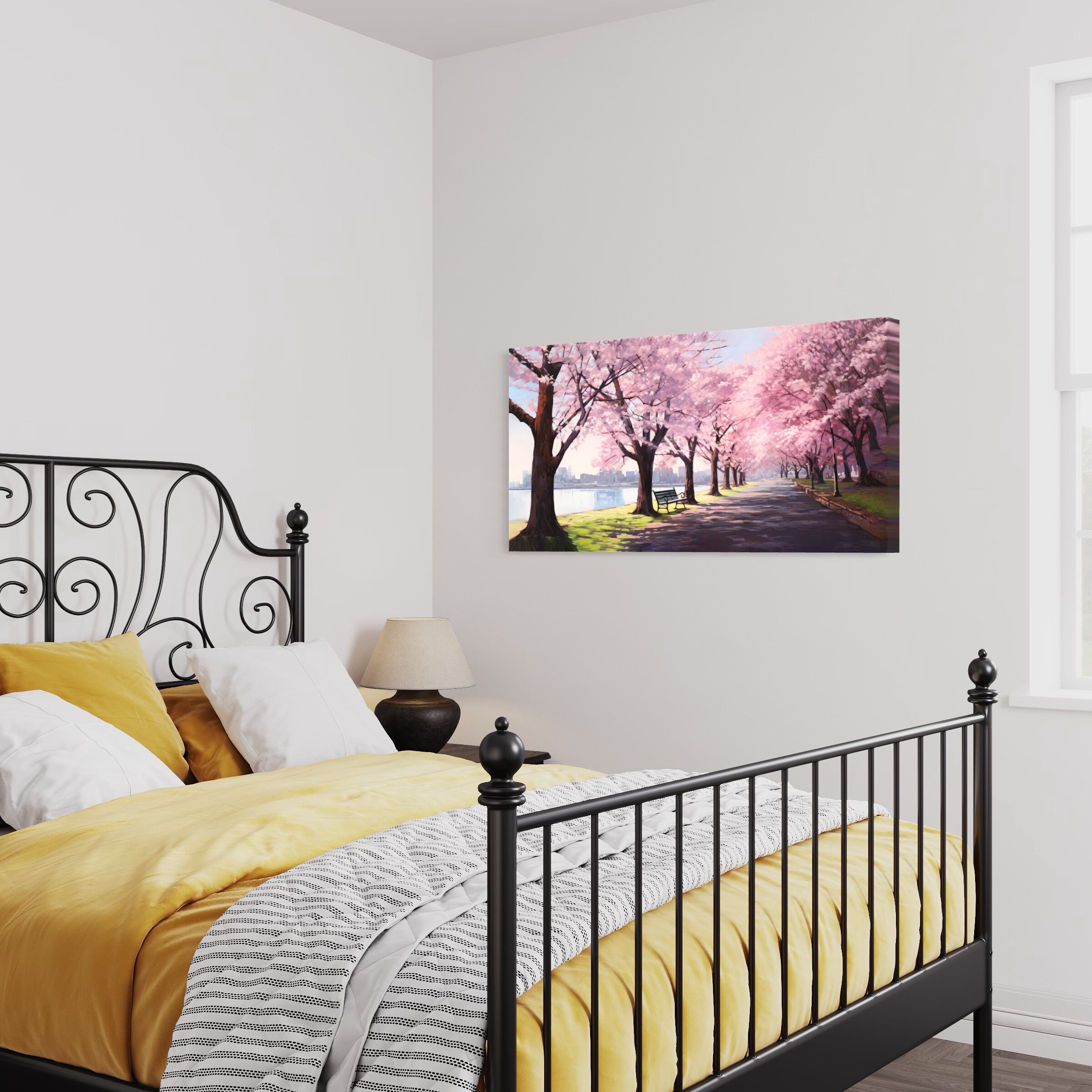 Cherry Blossoms Wall Art Painting on Canvas, Wall Art Artwork Gallery ...