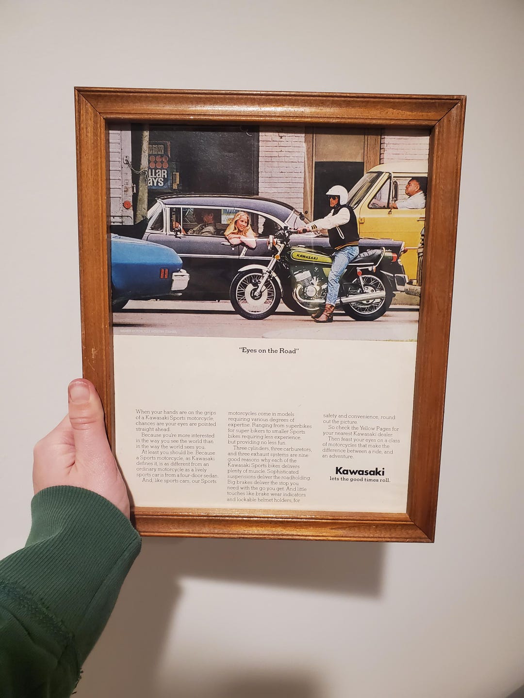 Kawasaki Ad Retro Art Etsy
