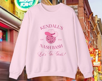 NASHVILLE Custom Bachelorette Sweatshirt // Nash Bash Bachelorette // Disco Cowgirl // Bridal Party Crewneck // Personalized Bach Merch