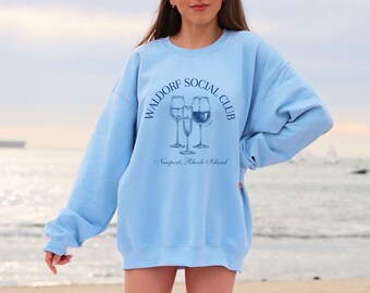 CUSTOM Last Name Crewneck // Custom Social Club Bridesmaids Merch // Personalized Wedding Sweatshirt // Cheers Bachelorette Theme