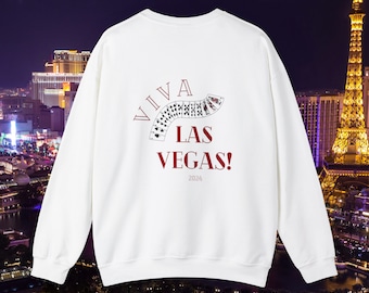 VIVA LAS VEGAS  Custom Bachelorette Crewneck // Custom Bachelorette Merch // Personalized Bridal Party Crewneck // Double Sided Crewneck