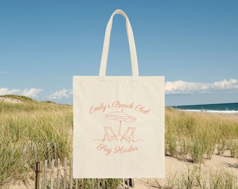 Custom Bachelorette Canvas Tote Bag, Beach Bachelorette Tote, Custom Location Bag, Bach Beach Bag, Bridesmaids Gift Bag