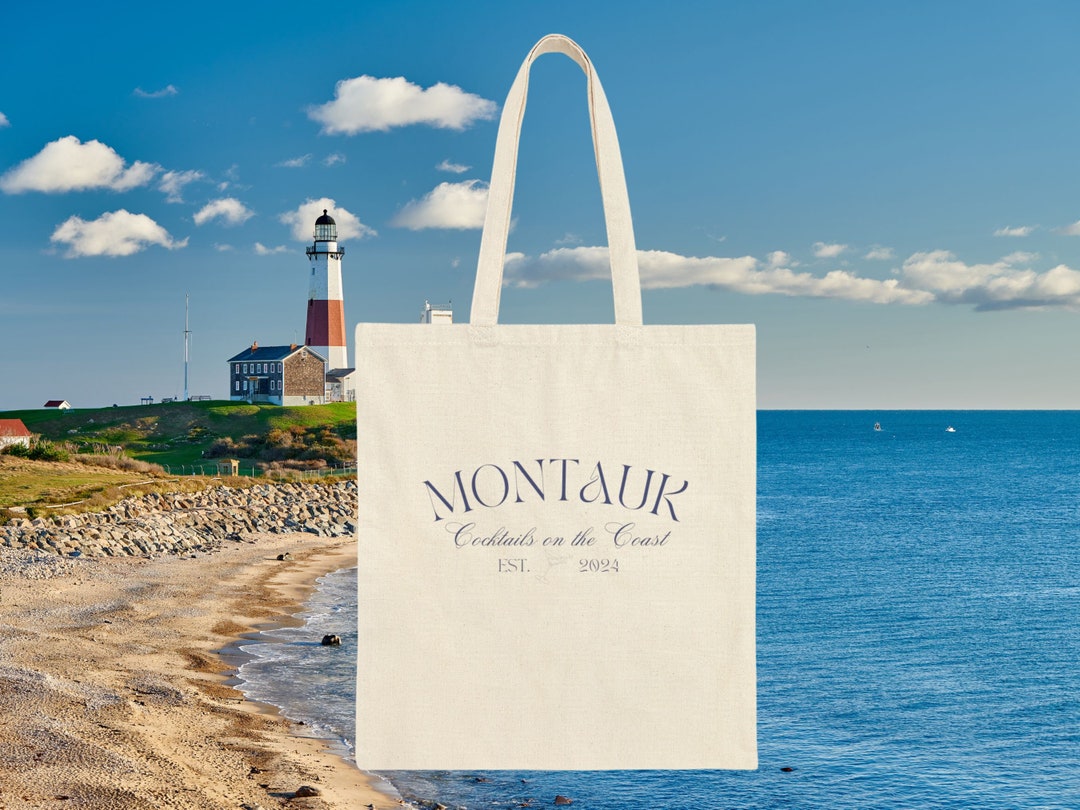 Montauk Coastal Floral Print Tote Beach Bag main image 1