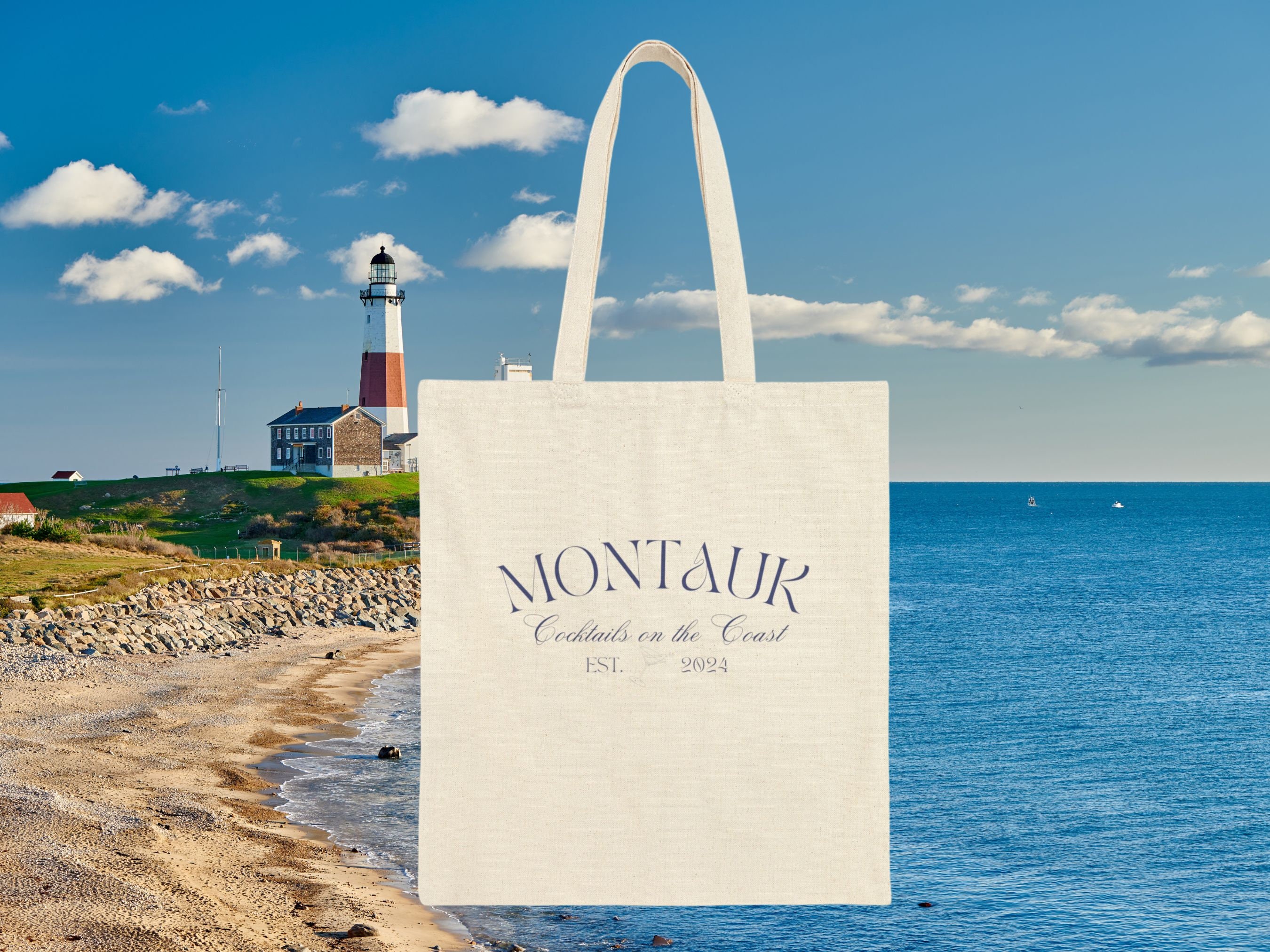 MONTAUK Coastal Bachelorette Canvas Tote Bag // Montauk Bachelorette ...