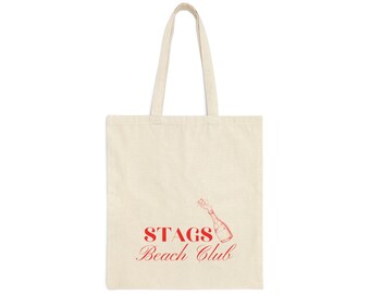Stags Beach Club Canvas Tote Bag // Fairfield Canvas Tote // Stags Merch // Fairfield Beach Tote Bag