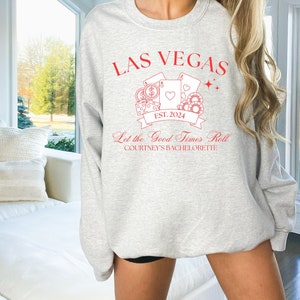 LAS VEGAS Custom Bachelorette Crewneck // Personalized Bachelorette Merch // Bridal Party Wedding Sweatshirt // Vegas Bachelorette Theme