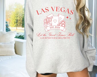 LAS VEGAS Custom Bachelorette Crewneck // Personalized Bachelorette Merch // Bridal Party Wedding Sweatshirt // Vegas Bachelorette Theme