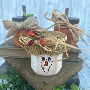 Winzige Vogelscheuche Glas Set, Herbst Dekor, Ernte Tiered Tray, Vogelscheuche und Kürbisse, Herbst Dekor, Vogelscheuche, Kürbis, Herbst Tiered Tray, Kürbis
