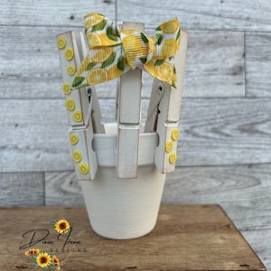 Lemon Clothespins, Lemon Decor, Tiered Tray, Summer Tiered Tray, Spring Decor, Decor, Lemon Tiered Tray, Cute Lemon, Farmhouse