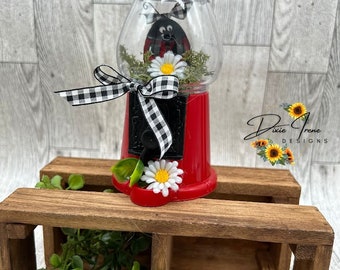 Ladybug Mini Gumball Machine, Decoración de mariquita, Bandeja escalonada de mariquita, Mariquita linda, Granja, Bandeja escalonada de verano, Decoración de primavera, Mariquita