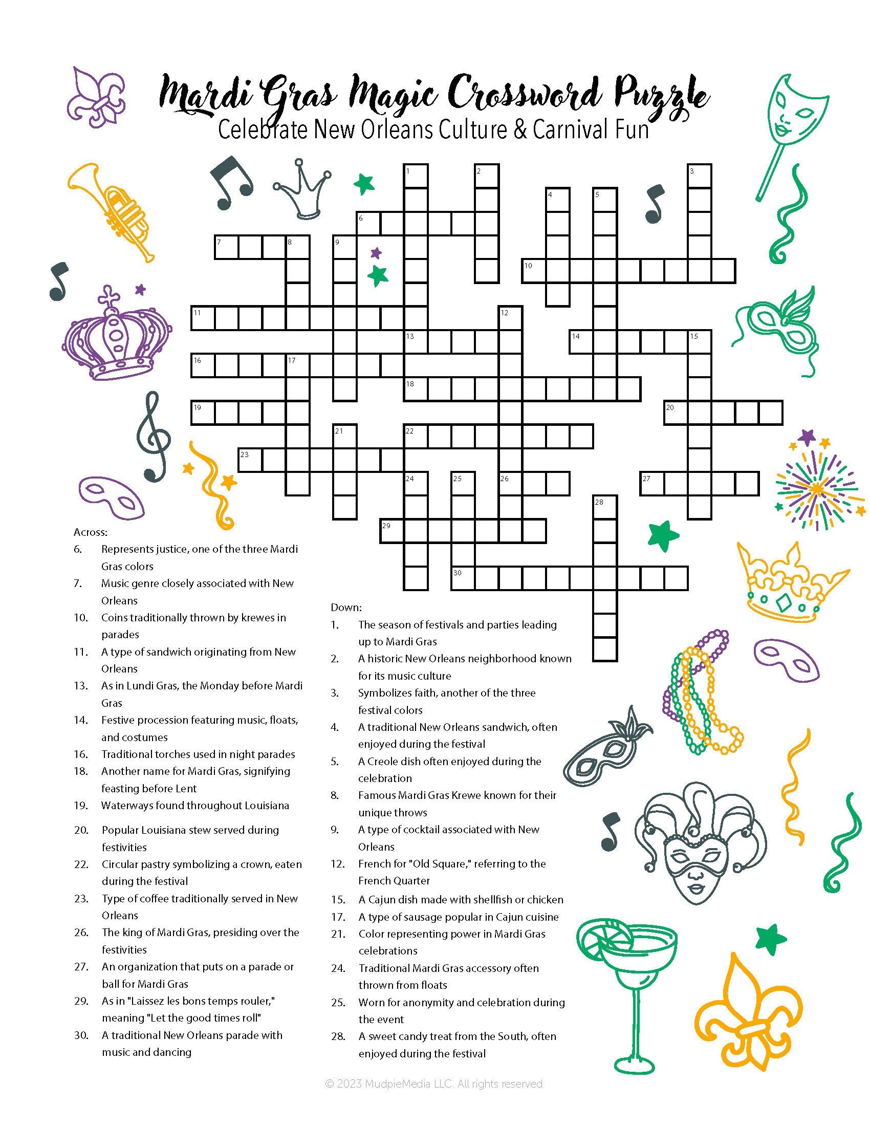 period after mardi gras crossword clue