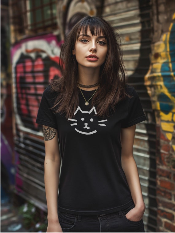 Gothic Woman Black T-shirt Mockup, Print-on-demand (JPG Instant