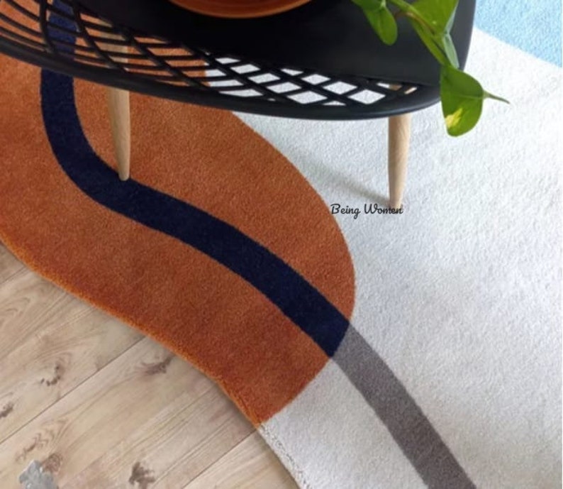 Bespoke Luxury Aesthetic Irregular Shape Hand Tufted Abstract and ...