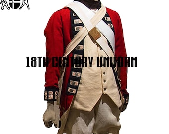赤いウールのイギリス陸軍制服：18世紀独立戦争のレッドコート - Etsy 日本