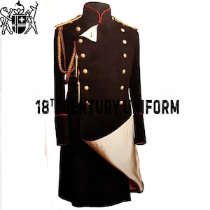 British Grenadier Wool Frockcoat: 18th Century Army Officer&#39;s Coat