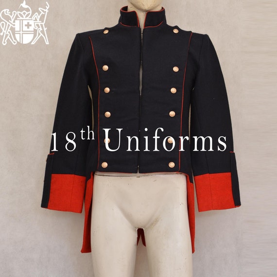 Navy Blue Wool Napoleon Officer Tailcoat - 1810 Regiment Jacket - Etsy