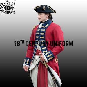Red Wool British 18th Century Regiment Uniform