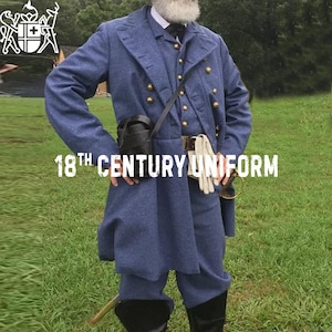 Blue Wool Civil War Frock Coat: General Robert Uniform