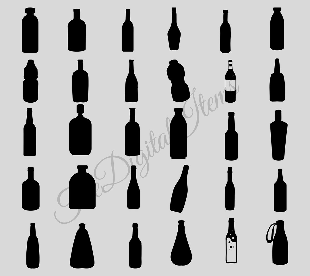 Bottle Svg Bundle, SVG Files for Cricut, Bottle Cut Files, Bottle