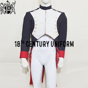 New Men Napoleon Uniform, Napoleon Guard Jacket, French Napoleon Tailcoat, 1830 Napoleon Guard Jacket, Napoleonic Jacket Navy Blue Wool Coat