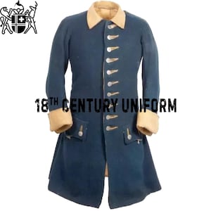 Navy Blue Wool Frock Coat: 17th Civil War Hussar Style