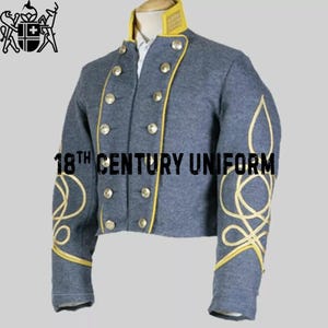 Grey Wool 18th Century British Uniform Jacket