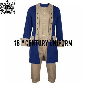 Revolutionary War Uniform: Men&#39;s Navy Blue Continental Army Uniform