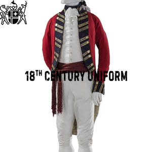 Red Wool British Military Uniform Coat - 1799 Redcoat Jacket