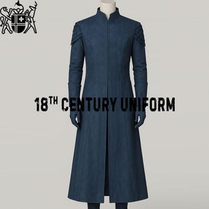 Navy Blue Frock Coat, Military Frock Coat, Bespoke Frock Coat, Victorian Wedding Frock Coat, 18th Century Style Men Woolen Frock Coat