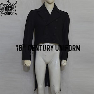 Regency Wool Tailcoat: Victorian Military Style Wedding Coat